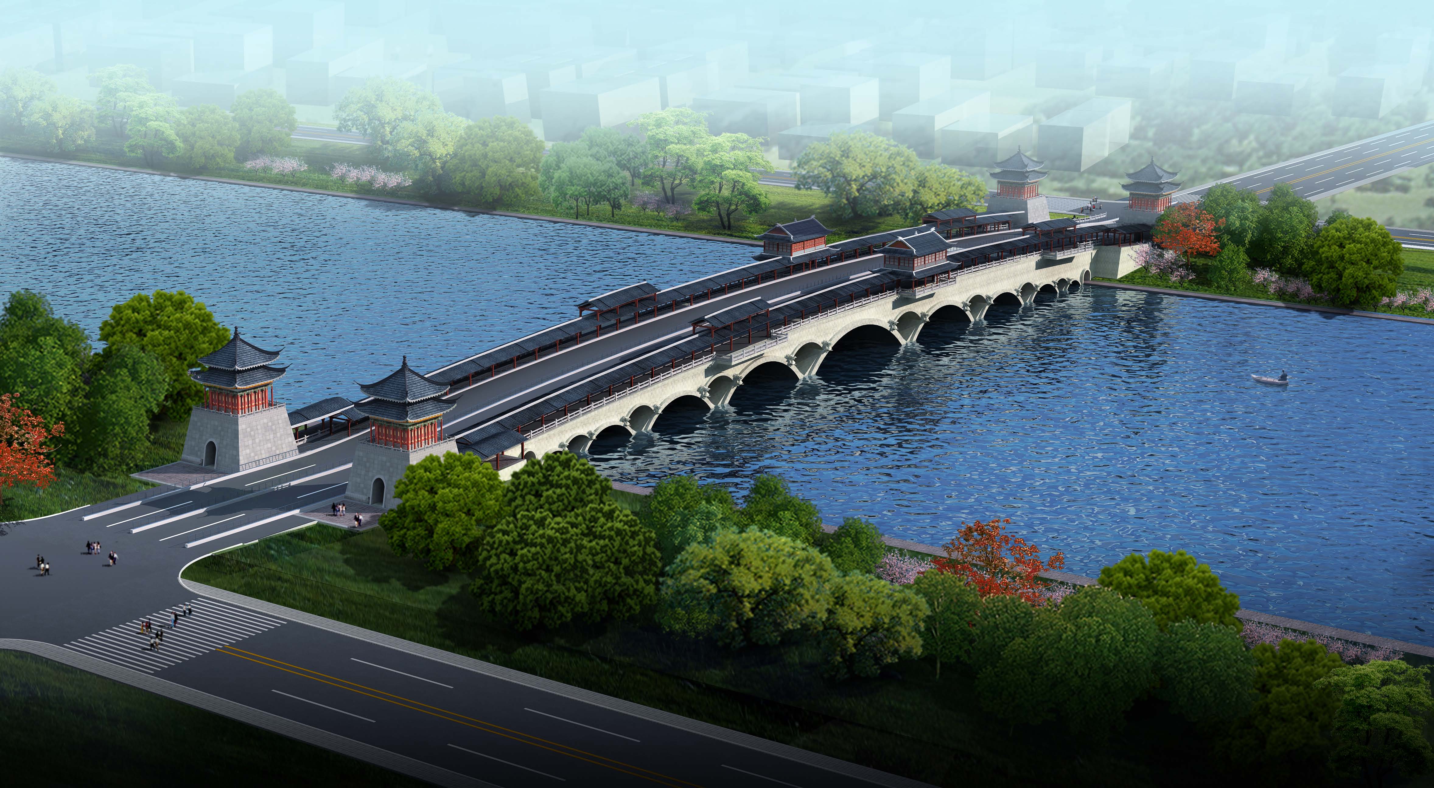 曲阜大沂河兴华桥工程设计